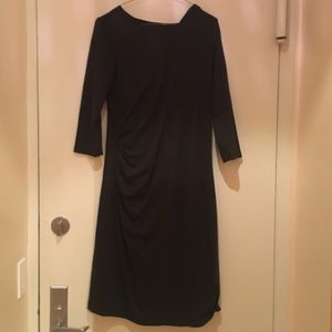Black mid length nylon dress